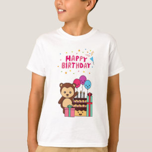 Süßer Bär zum Geburtstag - Bezaubernde Cartoon-Ill T-Shirt