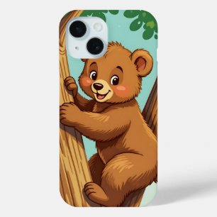 Süßer Bärenjunge klettert auf einen Baum Case-Mate iPhone Hülle