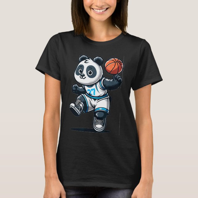 Süßer Baseballspieler-Panda T-Shirt (Vorderseite)