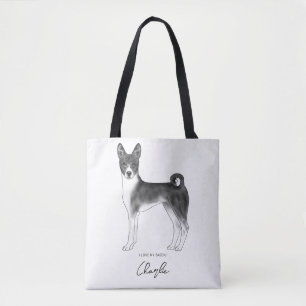 Süßer Basenji-Hund in Schwarzweiß & benutzerdefini