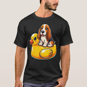 Süßer Basset Hound Hund Gummi T-Shirt