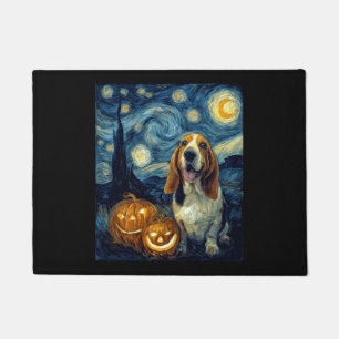 Süßer Basset Hound Hund Halloween Jack O Lantern K Fußmatte