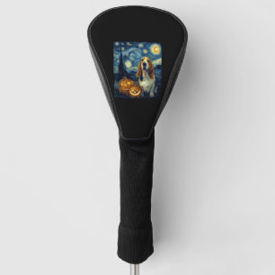Süßer Basset Hound Hund Halloween Jack O Lantern K Golf Headcover