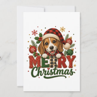 Süßer Beagle Frohe Weihnachten Ankündigung
