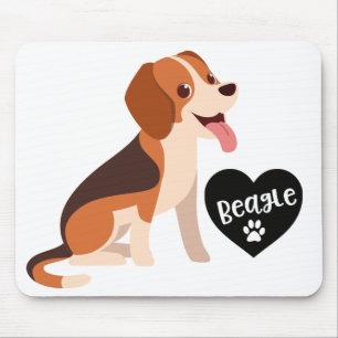 Süßer Beagle-Geschenk Lustiger Cartoon-Welpe Hunde Mousepad