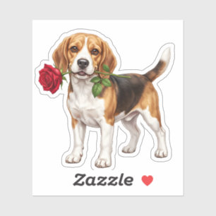 ‏Süßer Beagle-Hund Aufkleber