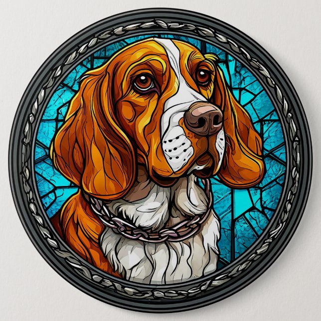 Süßer Beagle-Hund Button (Vorderseite)
