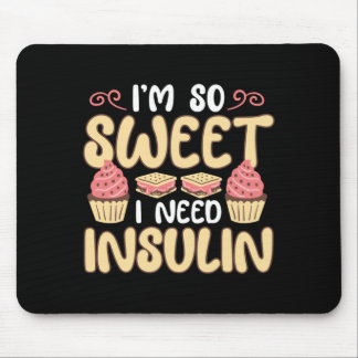 Süßer Bedarf an Insulin Diabetiker Diabetes-Bewuss Mousepad