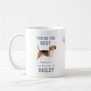 Süßer bester Beagle-Hund Papa Illustration und F Kaffeetasse