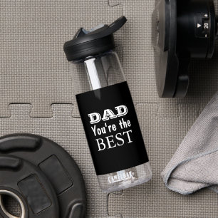 Süßer bester Vater Vatertag Schwarz-Weiß Einfach Trinkflasche