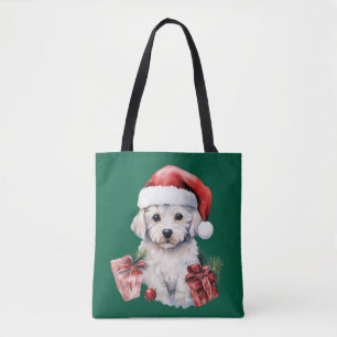 Süßer Bichon Frise zu Weihnachten