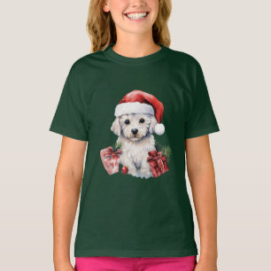 Süßer Bichon Frise zu Weihnachten T-Shirt