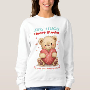 Süßer Big Hugs Heart Stealer Bär Sweatshirt