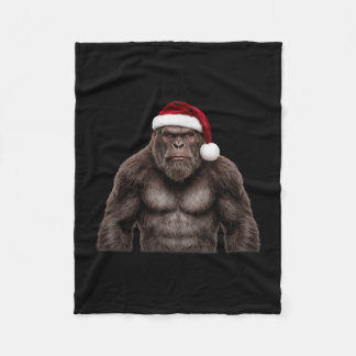 Süßer Bigfoot mit Weihnachtsmannmütze Weihnachten  Fleecedecke