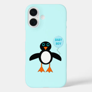 Süßer blauer Baby-Jungen-Pinguin iPhone 16 Hülle