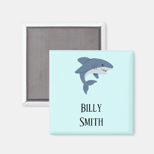 Süßer blauer Hai personalisiert Magnet