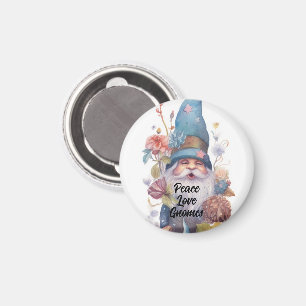 Süßer blauer Hut Gnom Peace Love Gnome Magnet
