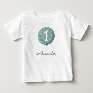 Süßer blauer Luftballon für einen kleinen Jungen z Baby T-shirt