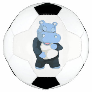 SÜSSER BLauer NILPFERD Fußball