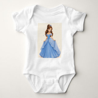 Süßer blauer Prinzessinnen-Body für Babys Baby Strampler