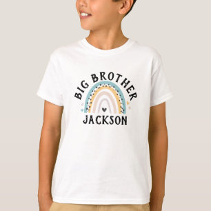 Süßer blauer Regenbogen-Geschwister-Bruder-Name T-Shirt