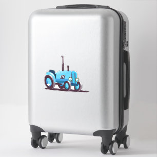 Süßer blauer Traktor Aufkleber