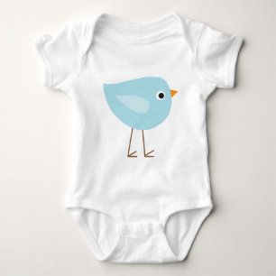 Süßer blauer Vogel Baby Strampler