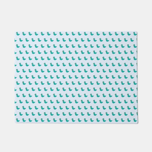 Süßer blauer Vogel Fußmatte (Vorderseite)