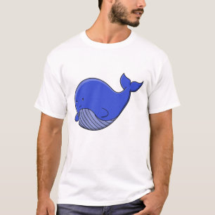 Süßer blauer Wal Kawaii Ozeantier T-Shirt