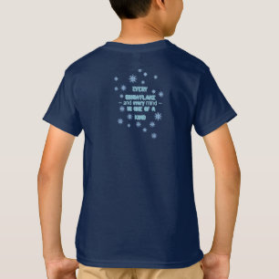 Süßer blauer Winterdrache – Magische Schneeflocke T-Shirt