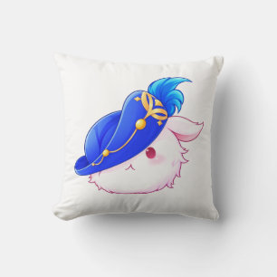Süßer blauer Zauberer-Hasen-Aufkleber Kissen