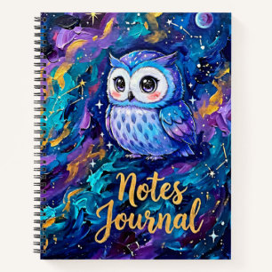 Süßer Blaueule-Notizbuch Notizbuch