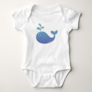 Süßer Blauwal Baby Body Strampler