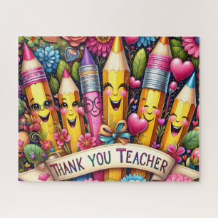 Süßer Bleistift Danke Lehrer Puzzle