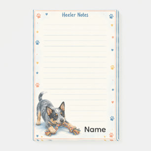 Süßer Blue Heeler Welpe Hundeliebhaber Post-it Klebezettel
