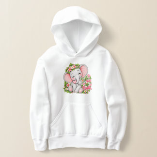 Süßer Blumenbaby-Elefant, du machst das Leben hell Hoodie