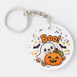 Süßer Boo-Geist-Kürbis-Halloween-Acrylschlüsselanh Schlüsselanhänger