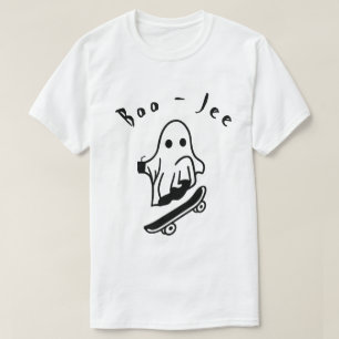 Süßer Boo-Geist Skaten Lustige Halloween Gruselige T-Shirt