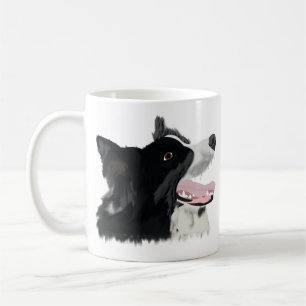 Süßer Border Collie Hund Kaffeetasse