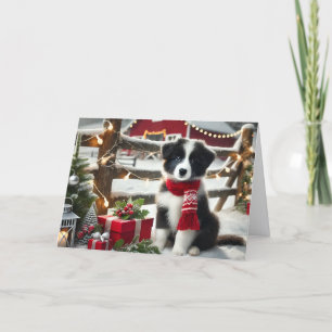 Süßer Border Collie Weihnachten