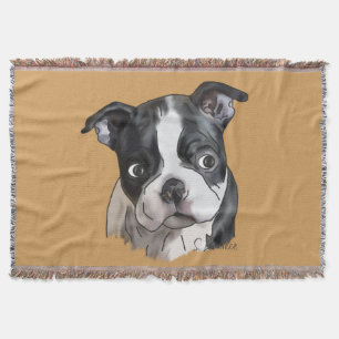 Süßer Boston Terrier Hund Decke
