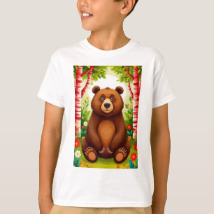 Süßer Brauner Bär Cartoon T-Shirt