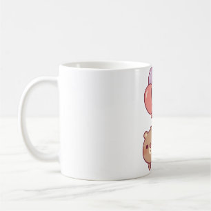 Süßer Brauner Bär und Ballons Kaffeetasse