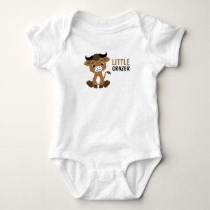 Süßer Brauner Kleiner Weidebüffel Baby-Overall Baby Strampler