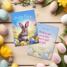 Süßer brauner Osterbabyhase