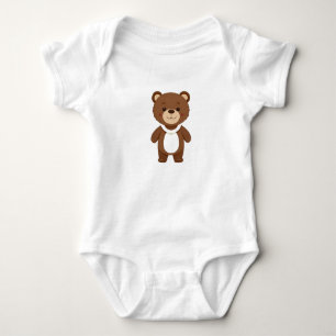 Süßer brauner Teddybär Cartoon Baby Strampler