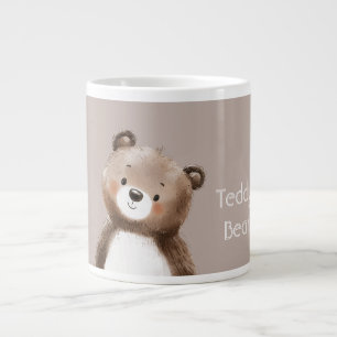 Süßer brauner weißer Teddybär Jumbo-Tasse