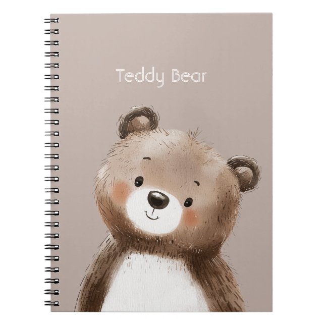Süßer Brauner Weißer Teddybär Notizblock (Vorderseite)