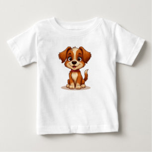 Süßer brauner Welpe für Hundeliebhaber Baby T-shirt