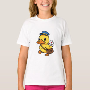 Süßer Briefträger-Enten-Liefer-Kinder T-Shirt